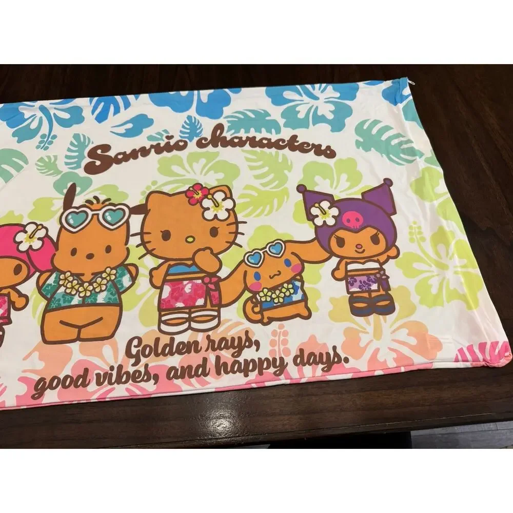 Cooling pillowcase Sanrio Hello Kitty and friends Hawaii zipper colorful stretch